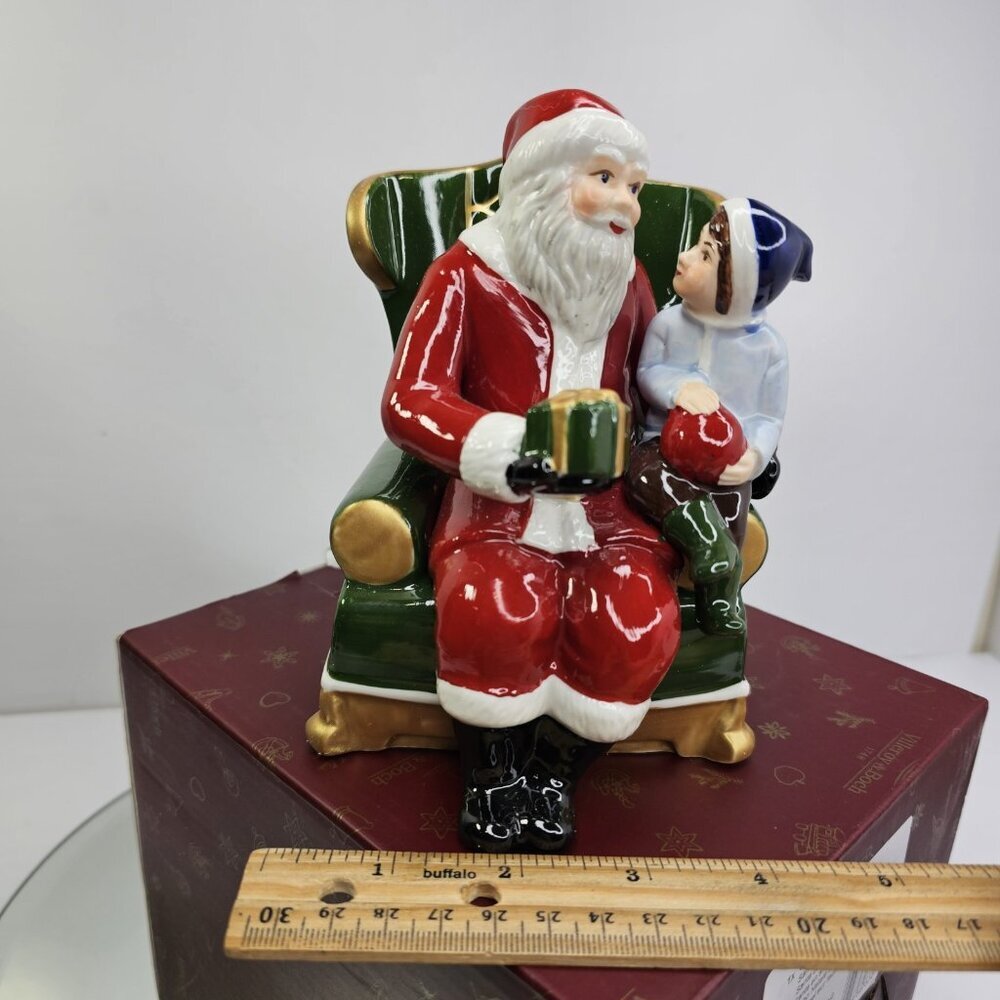 Villeroy & Boch Christmas Santa On Armchair Rare Music Box 14-8327-6636 - Picture 8 of 11